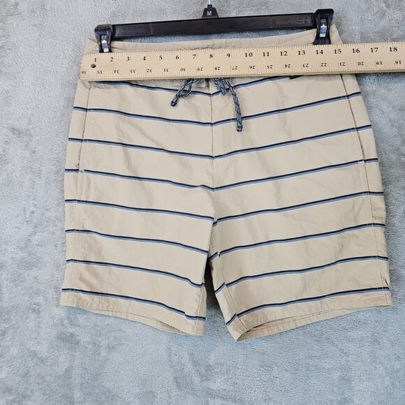 Patagonia Waverfarer Hybrid Walk Shorts Mens Size 30 Beige Striped Board Shorts - Picture 7 of 9